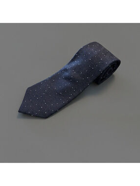 Autograph M&S 100% Silk Tie Navy Blue Textured NWOT